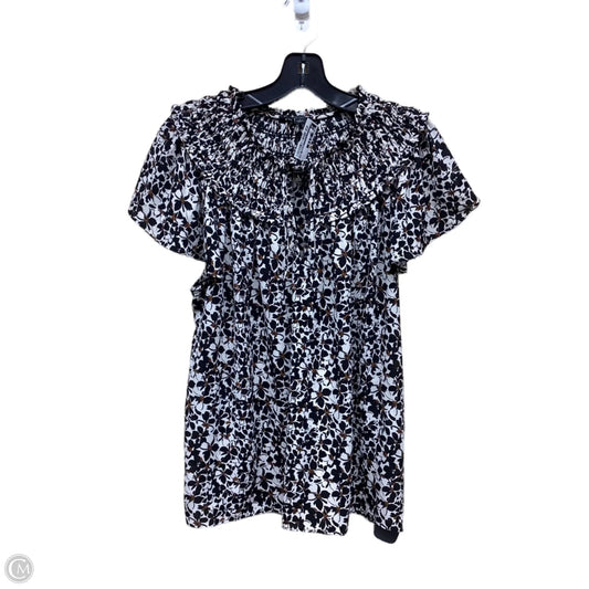 Top Short Sleeve By Ann Taylor In Multi-colored, Size: L