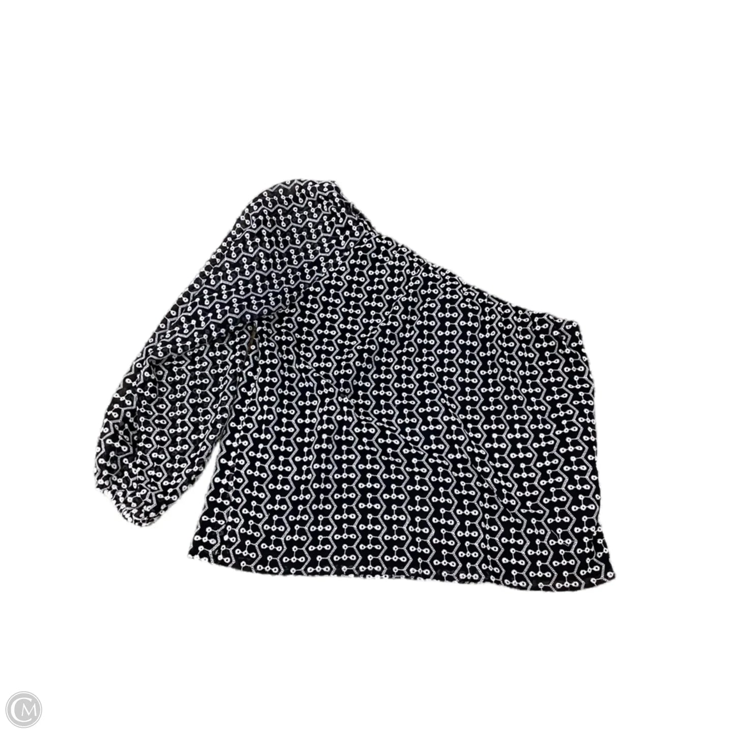 Top Long Sleeve By White House Black Market In Black & White, Size: L