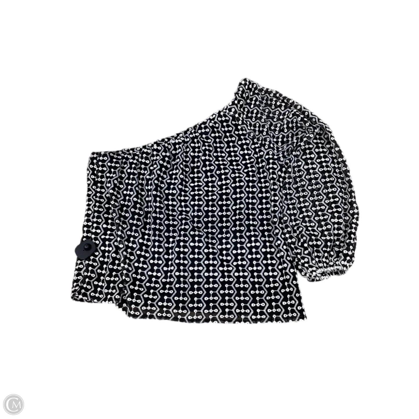 Top Long Sleeve By White House Black Market In Black & White, Size: L