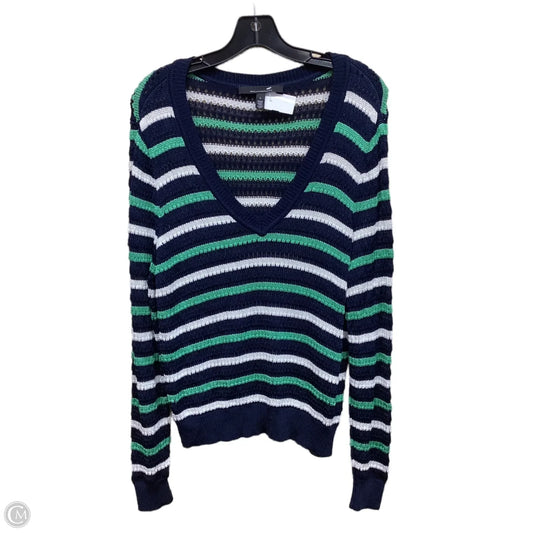 Top Long Sleeve By White House Black Market In Striped Pattern, Size: L