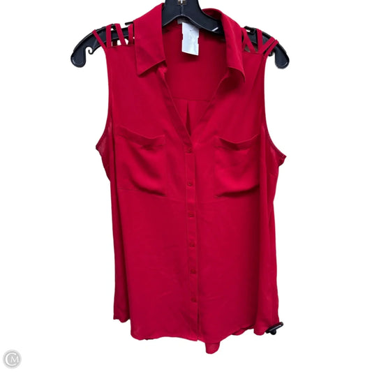 Top Sleeveless By Express In Red, Size: M