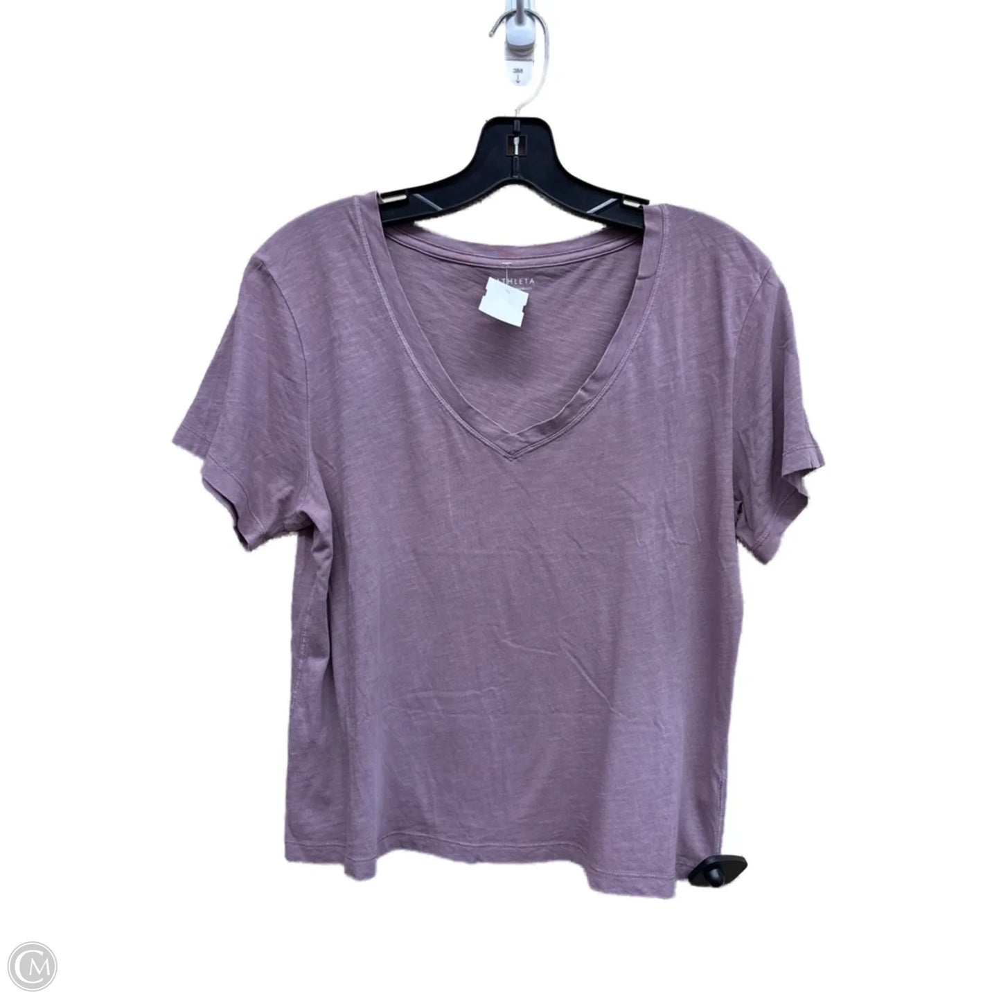 Top Short Sleeve By Athleta In Purple, Size: M