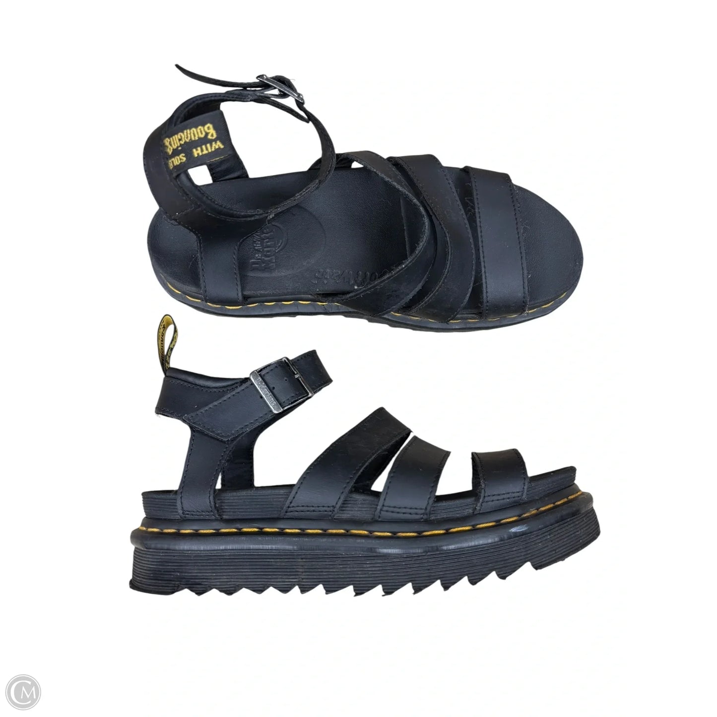 Sandals Flats By Dr Martens In Black, Size: 8