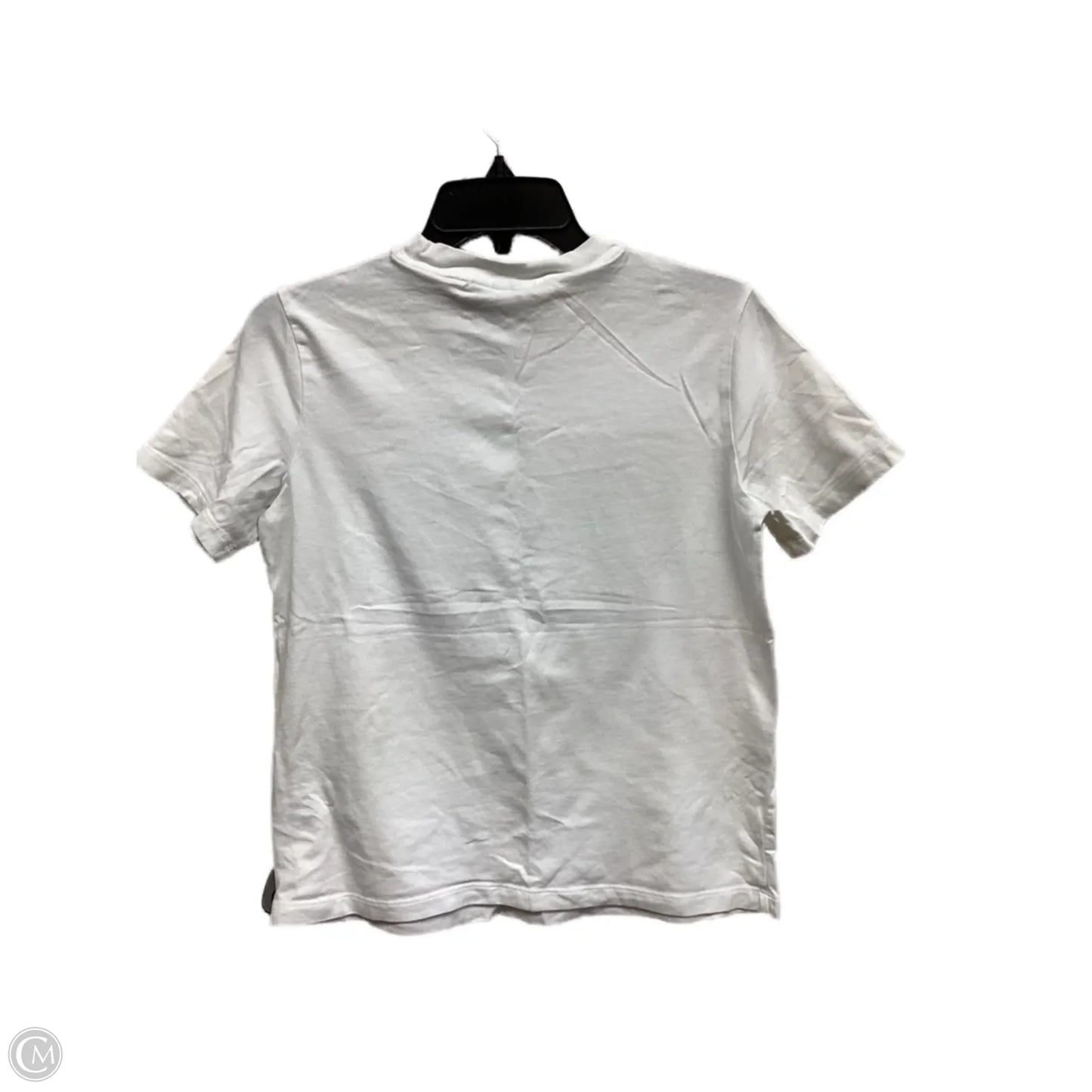 Athletic Top Short Sleeve By Adidas In White, Size: M