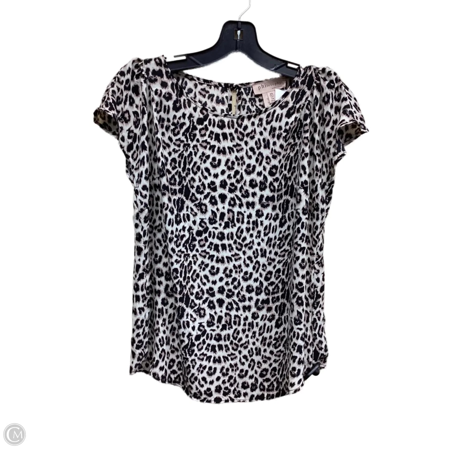 Top Short Sleeve By Philosophy In Animal Print, Size: Xs