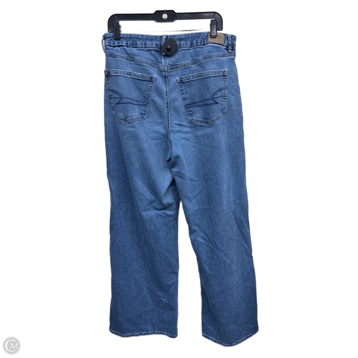 Jeans Wide Leg By American Eagle In Blue Denim, Size: 14