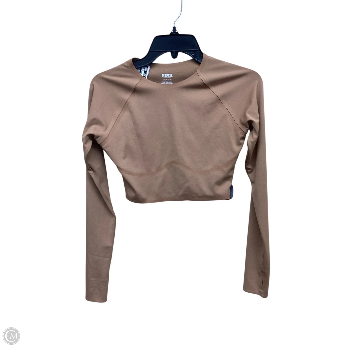Athletic Top Long Sleeve Crewneck By Pink In Tan, Size: S
