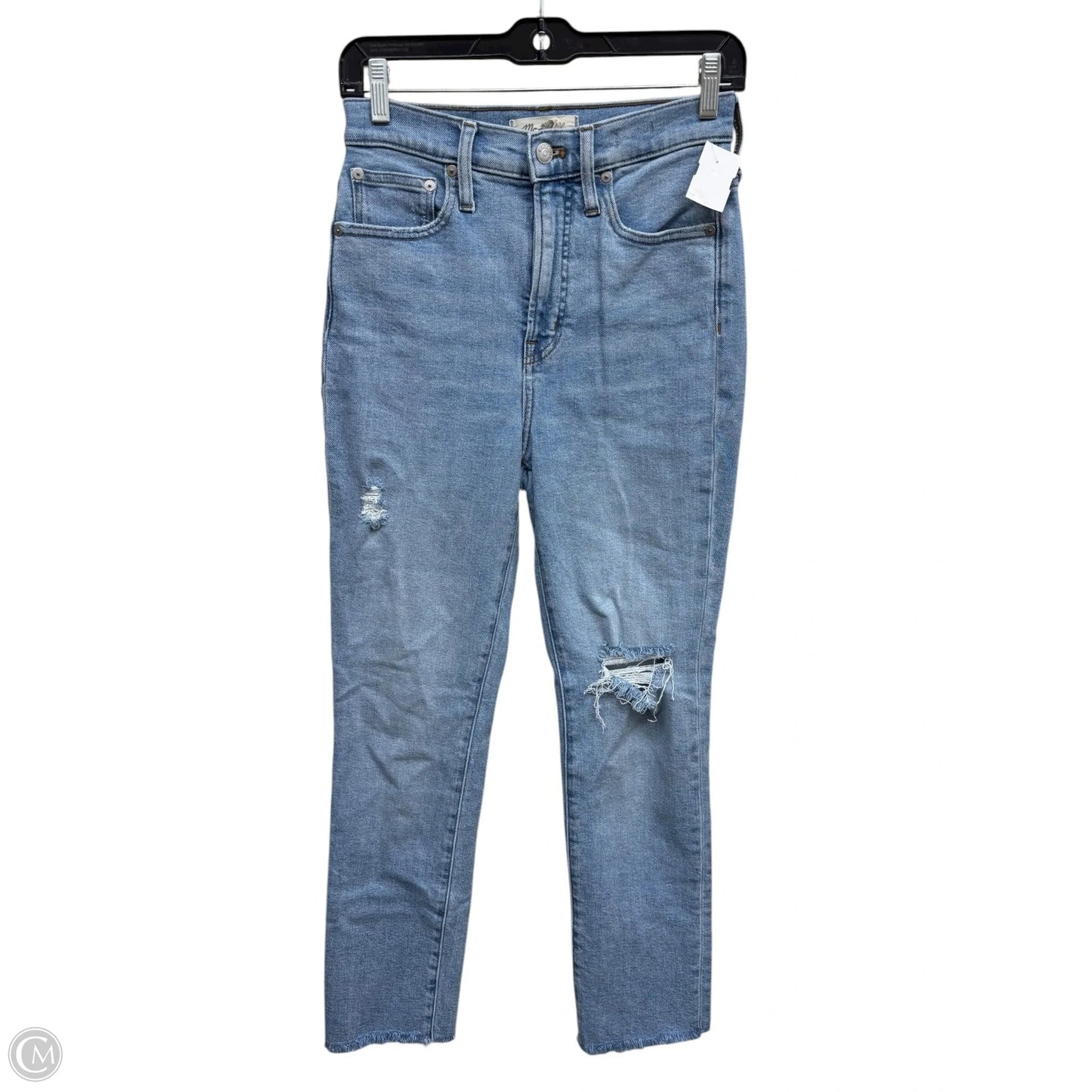 Jeans Straight By Madewell In Blue Denim, Size: 0