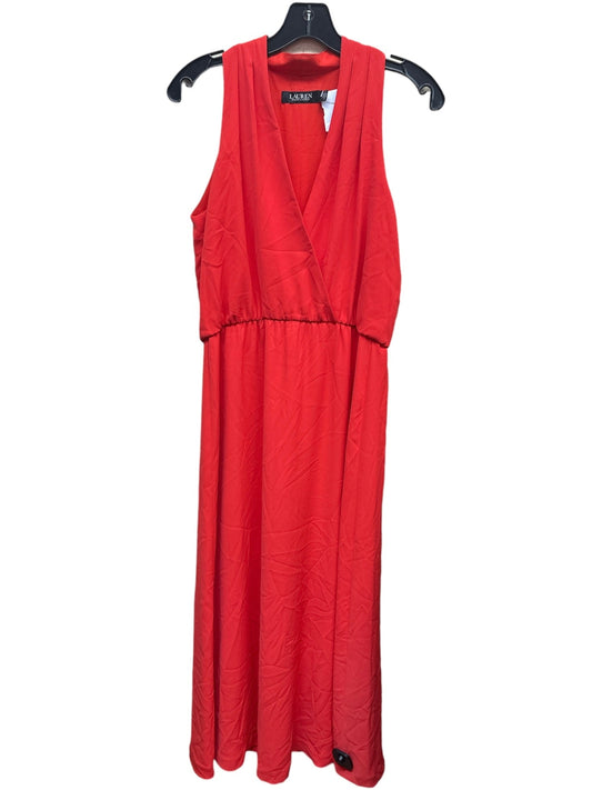 Red Dress Casual Midi Ralph Lauren Black Label, Size S