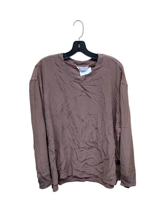 Athletic Top Long Sleeve Crewneck By Athleta In Brown, Size: Xl