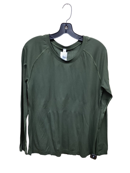 Athletic Top Long Sleeve Crewneck By Athleta In Green, Size: L