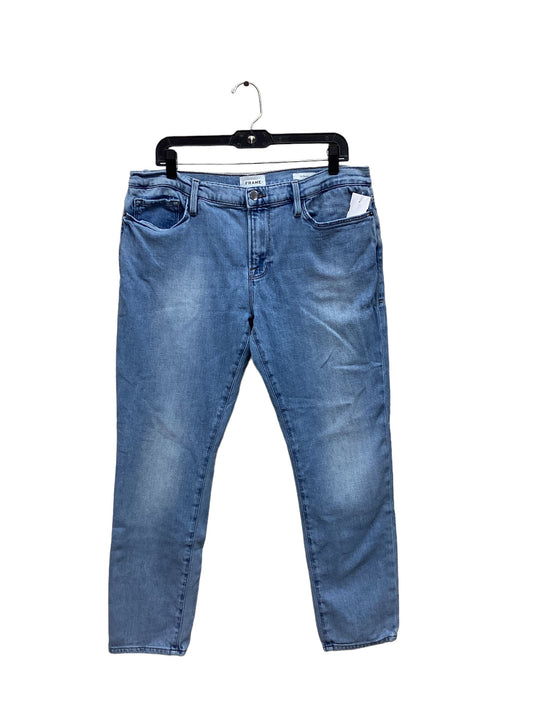 Blue Denim Jeans Straight Frame, Size 14