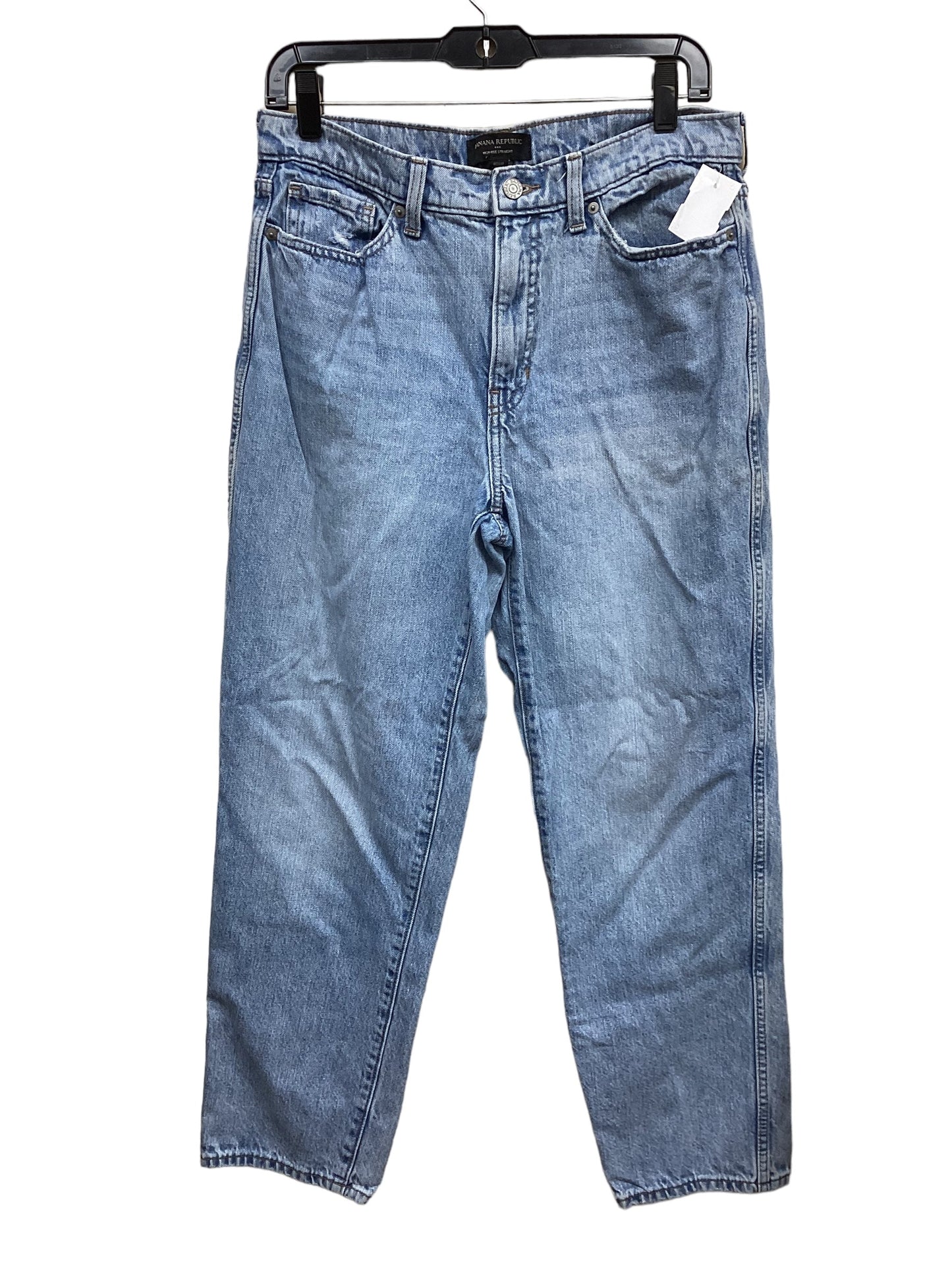 Jeans Straight By Banana Republic In Blue Denim, Size: 10