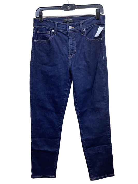 Jeans Straight By Banana Republic In Blue Denim, Size: 4