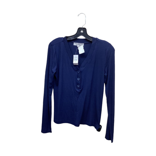 Top Long Sleeve By Loft In Blue, Size: M