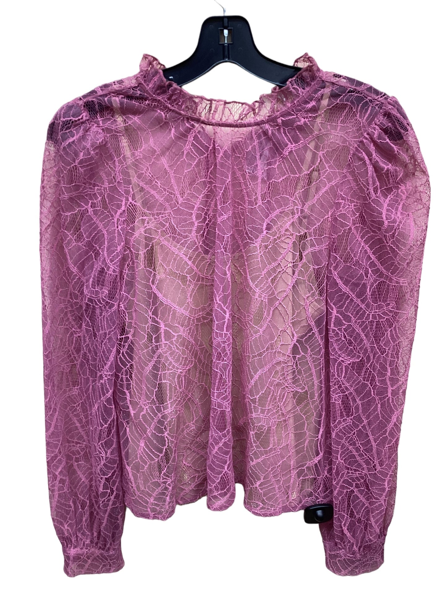 Top Long Sleeve By Wayf In Pink, Size: S