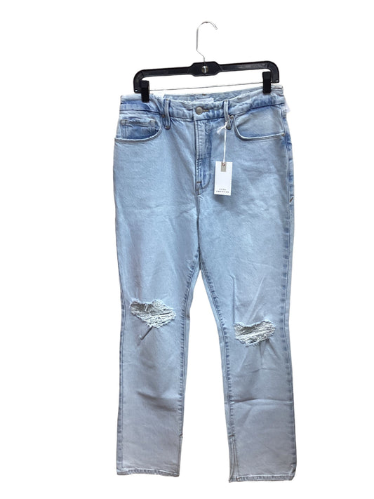 Jeans Flared By Good American In Blue Denim, Size: 10