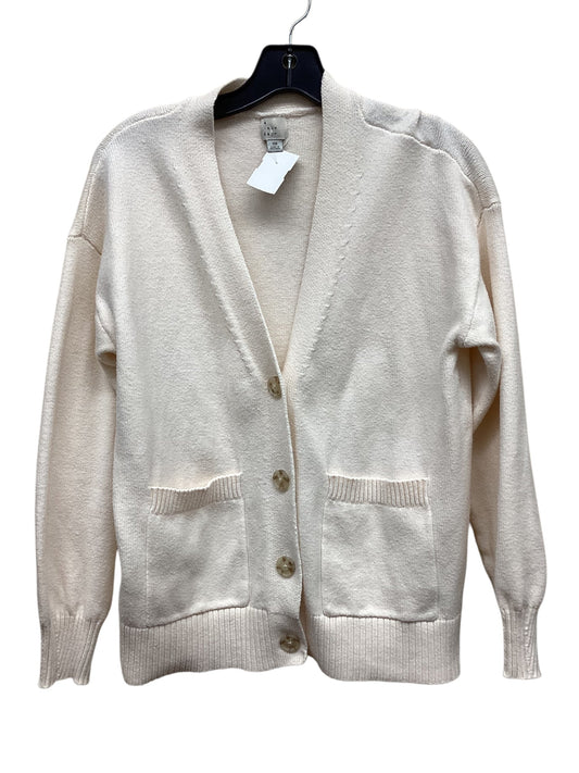 Sweater Cardigan By A New Day In Cream, Size: Xs