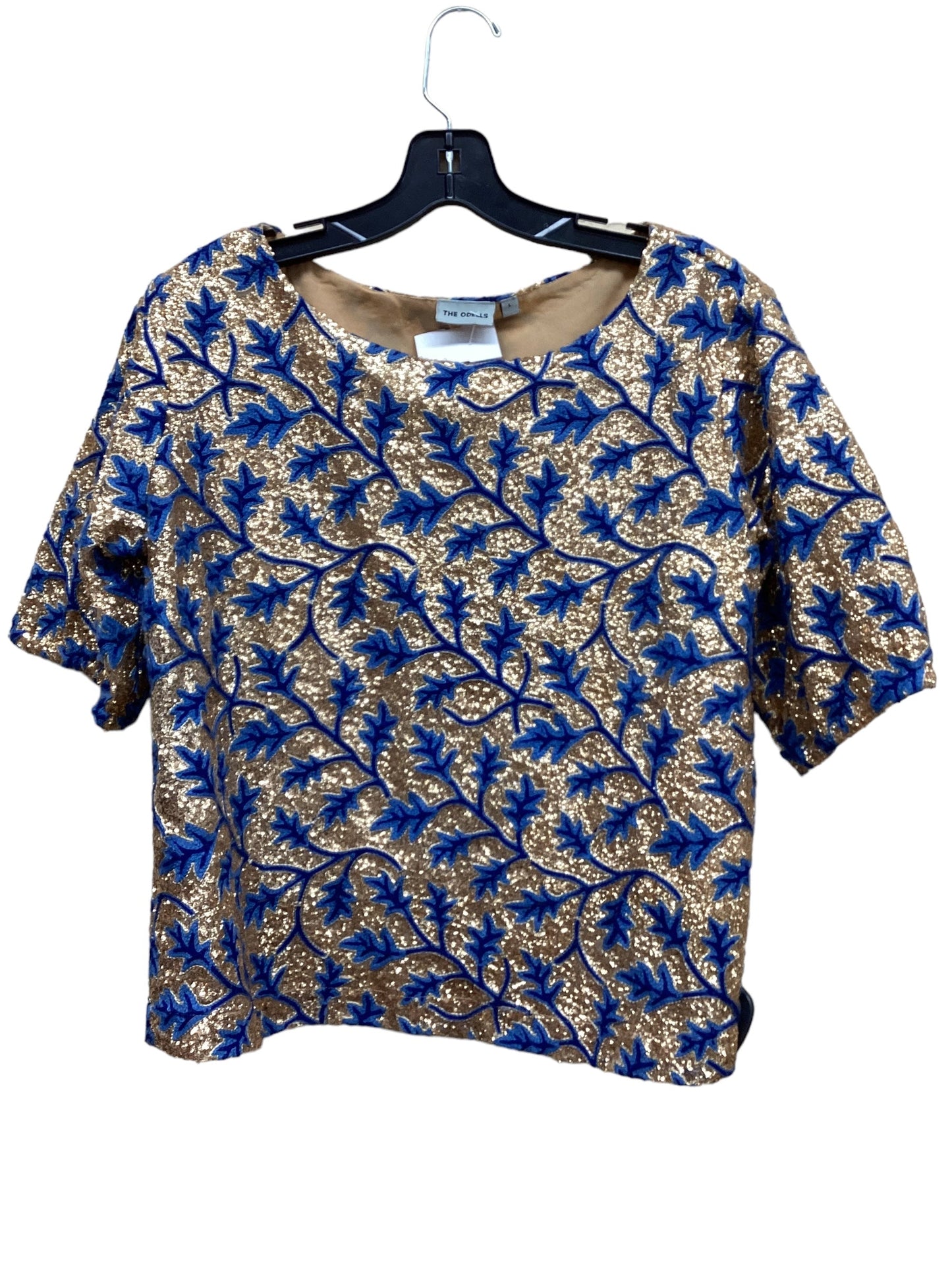 Top Short Sleeve By The Odells In Gold, Size: L