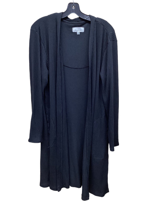 Sweater Cardigan By Cuddl Duds In Black, Size: M