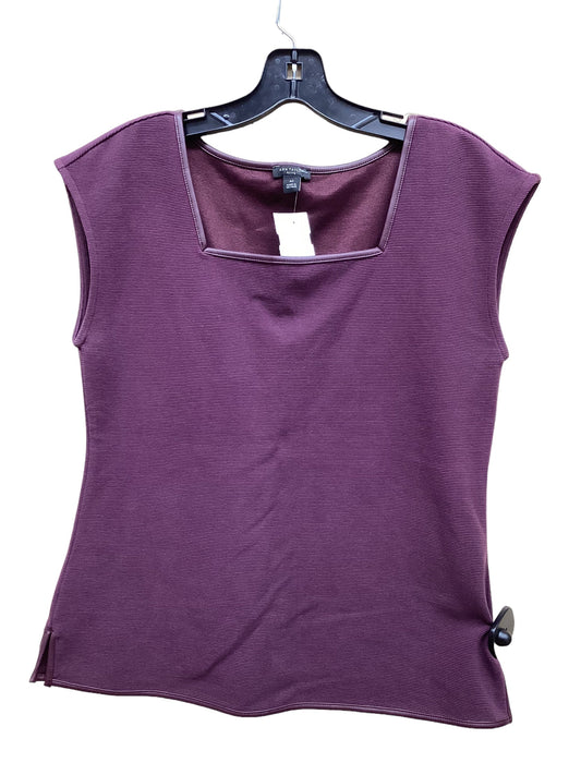 Top Short Sleeve By Ann Taylor In Purple, Size: M