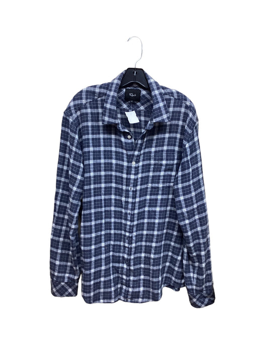 Top Long Sleeve By Rails In Plaid Pattern, Size: Xl