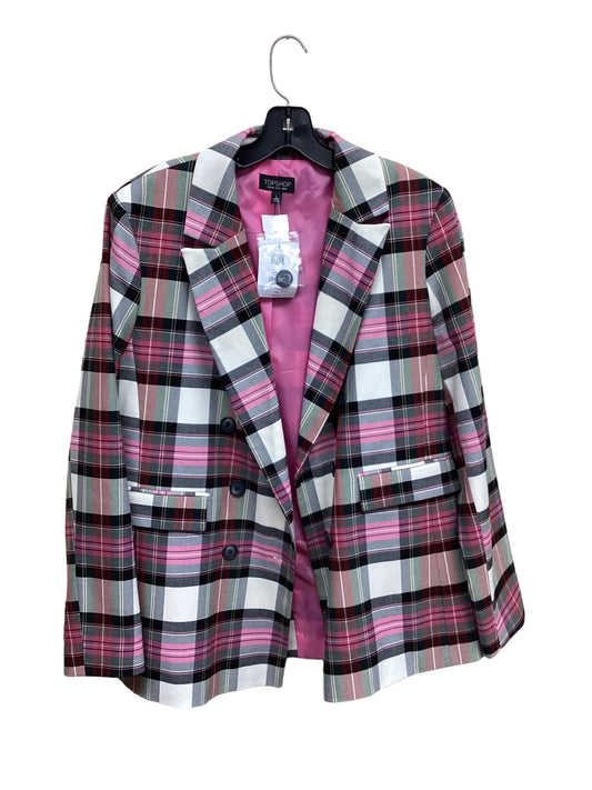 Blazer By Topshop In Plaid Pattern, Size: Xl