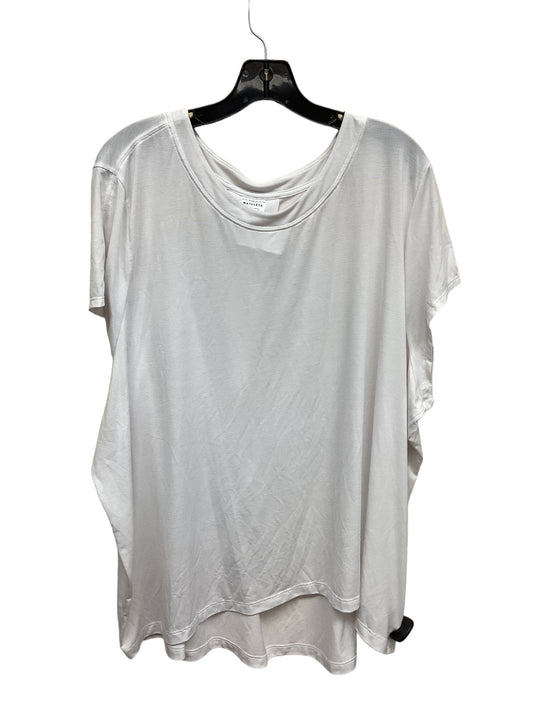 Athletic Top Short Sleeve By Athleta In White, Size: 2x