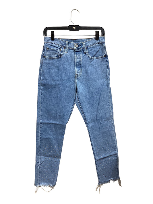 Jeans Straight By Levis In Blue Denim, Size: 4