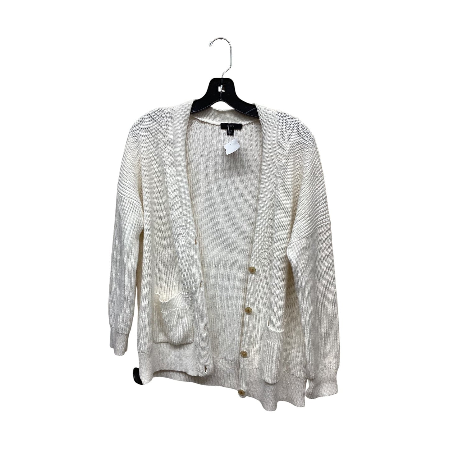 Sweater Cardigan By J. Crew In Cream, Size: Xs