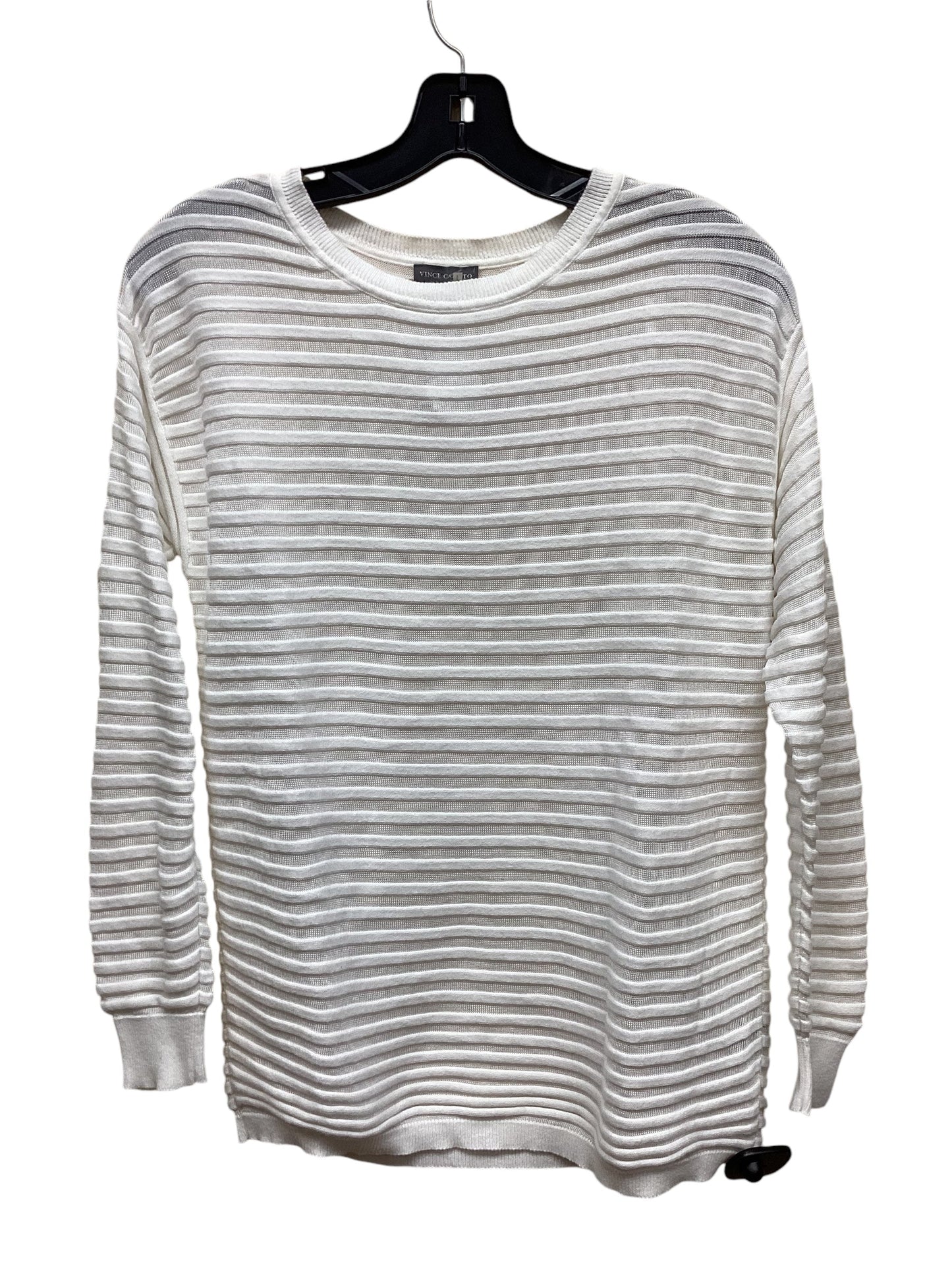 Top Long Sleeve By Vince Camuto In White, Size: S