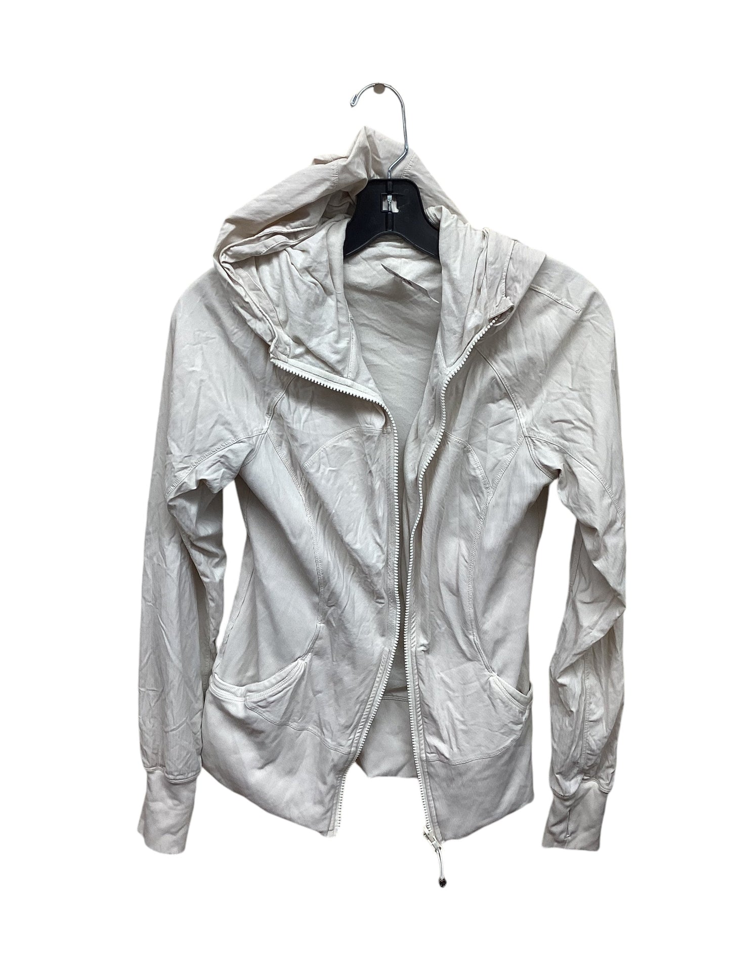 Athletic Jacket By Lululemon In White, Size: 10