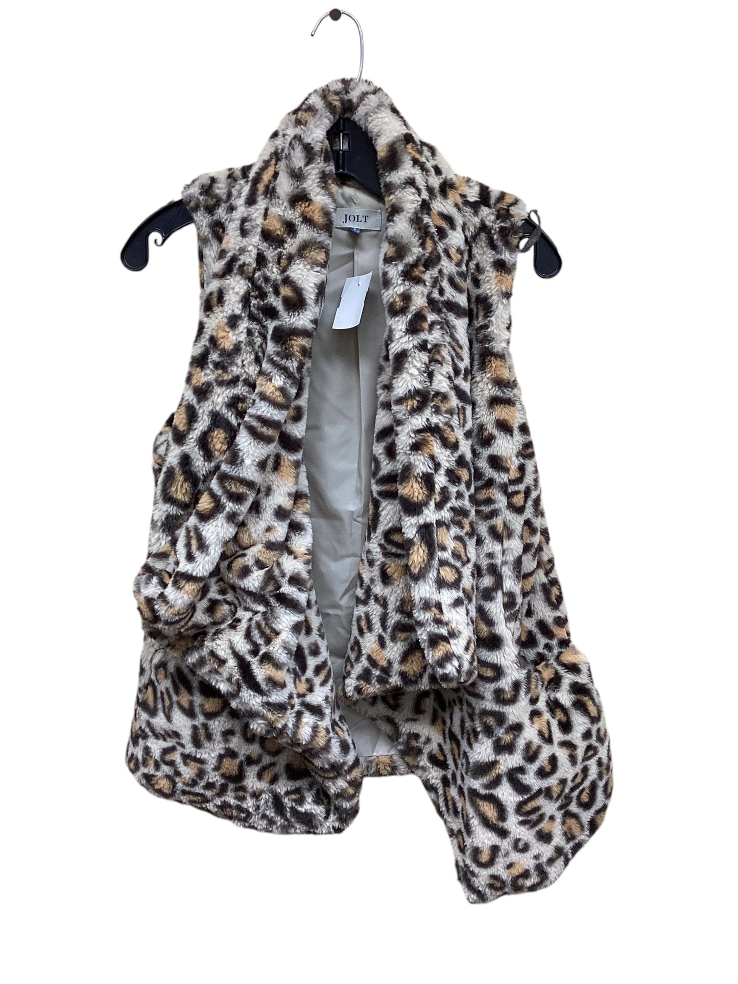 Vest Faux Fur & Sherpa By Jolt In Animal Print, Size: S