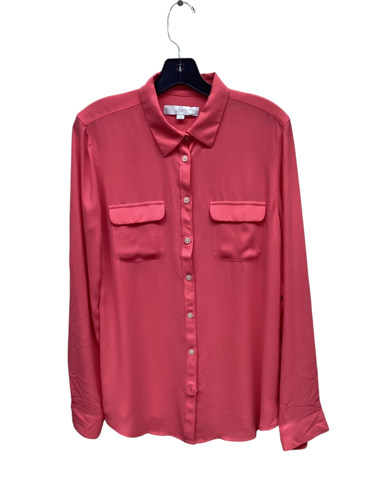 Top Long Sleeve By Ann Taylor In Pink, Size: M