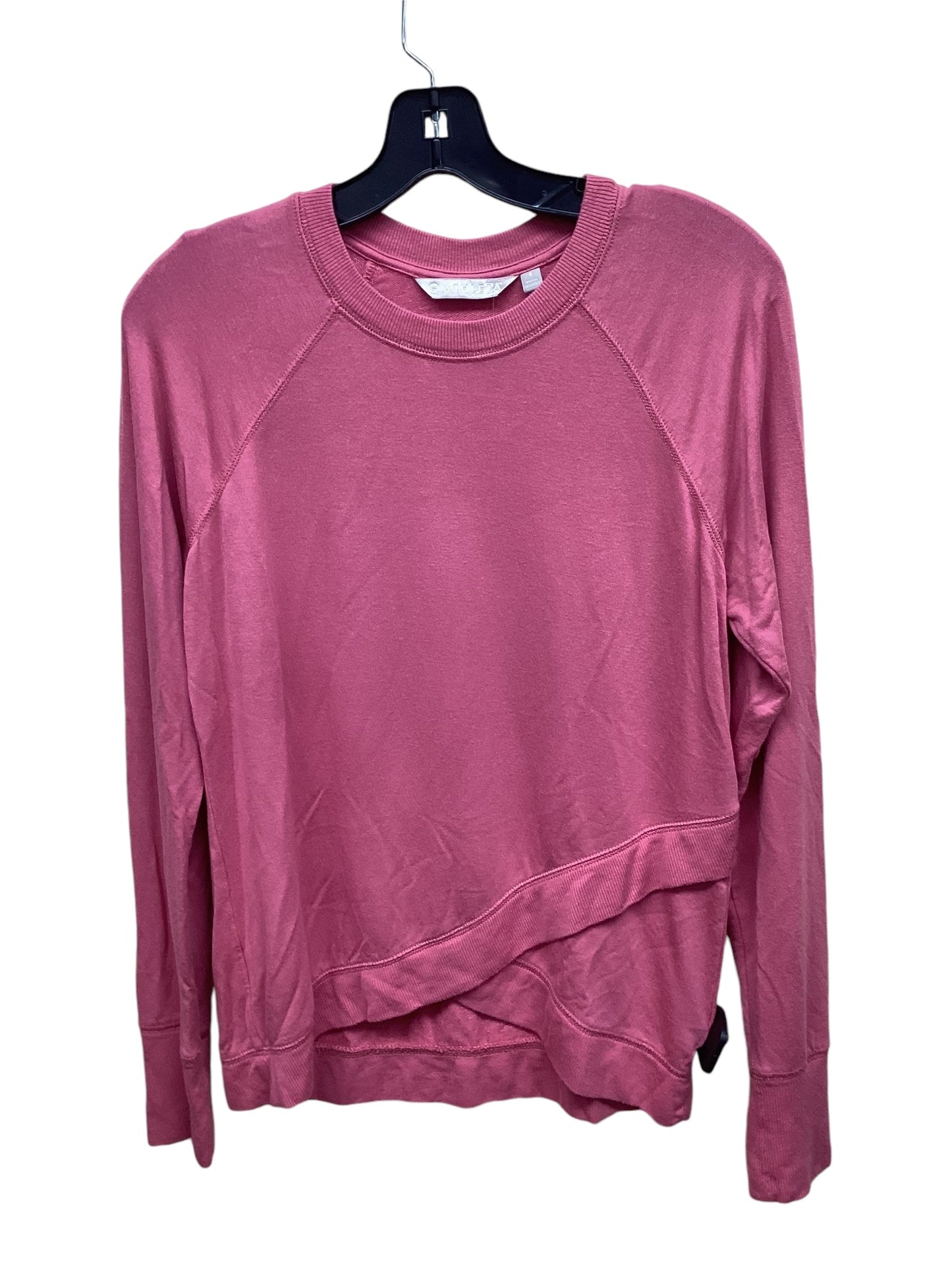 Athletic Top Long Sleeve Crewneck By Athleta In Pink