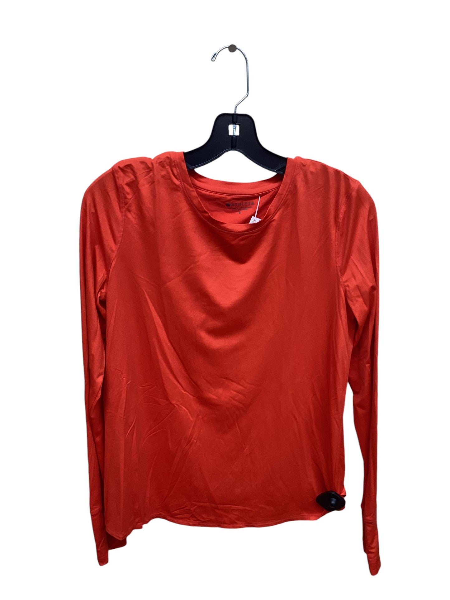 Athletic Top Long Sleeve Crewneck By Athleta In Orange, Size: S