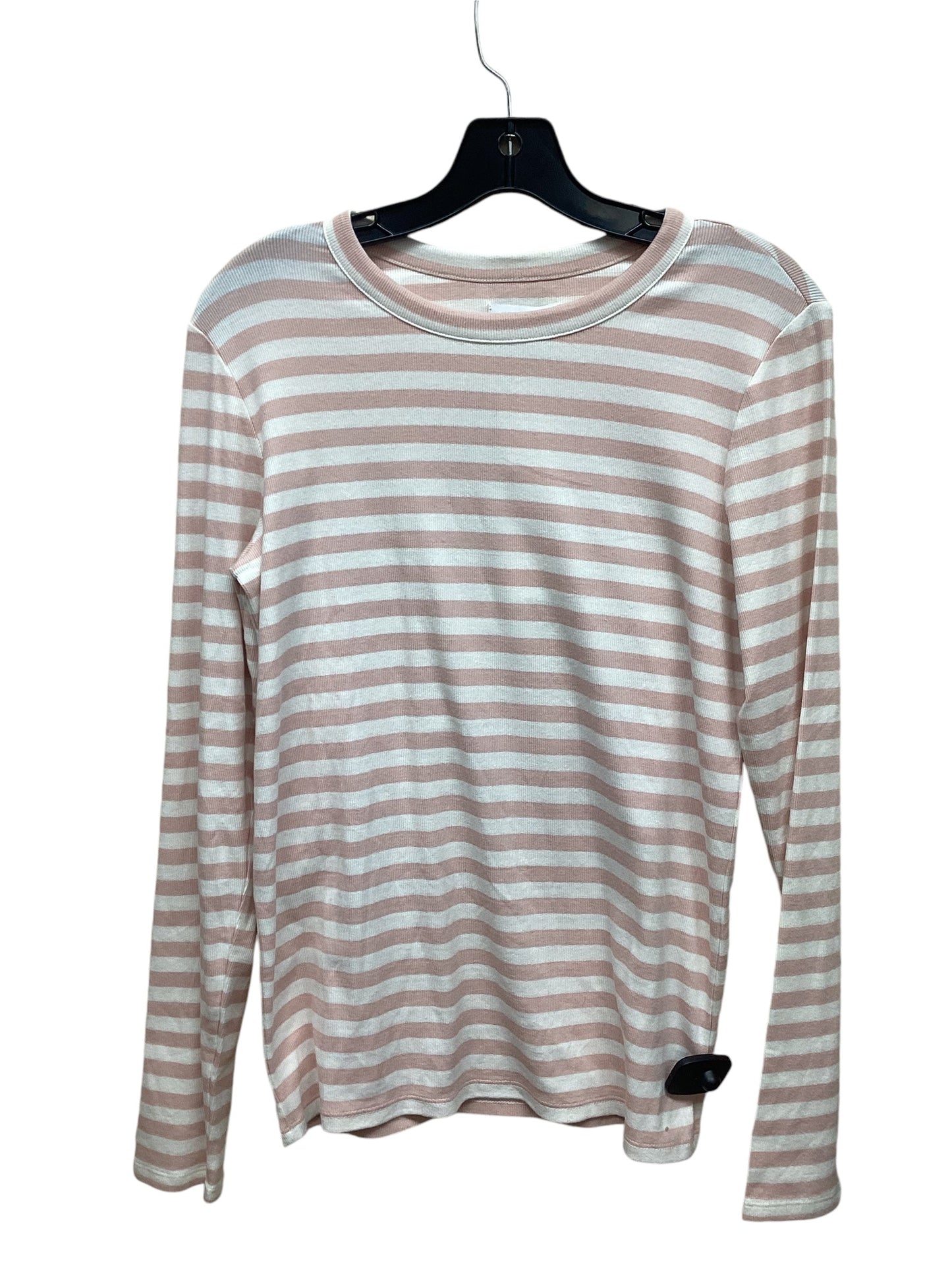 Top Long Sleeve By Nordstrom In Striped Pattern, Size: L