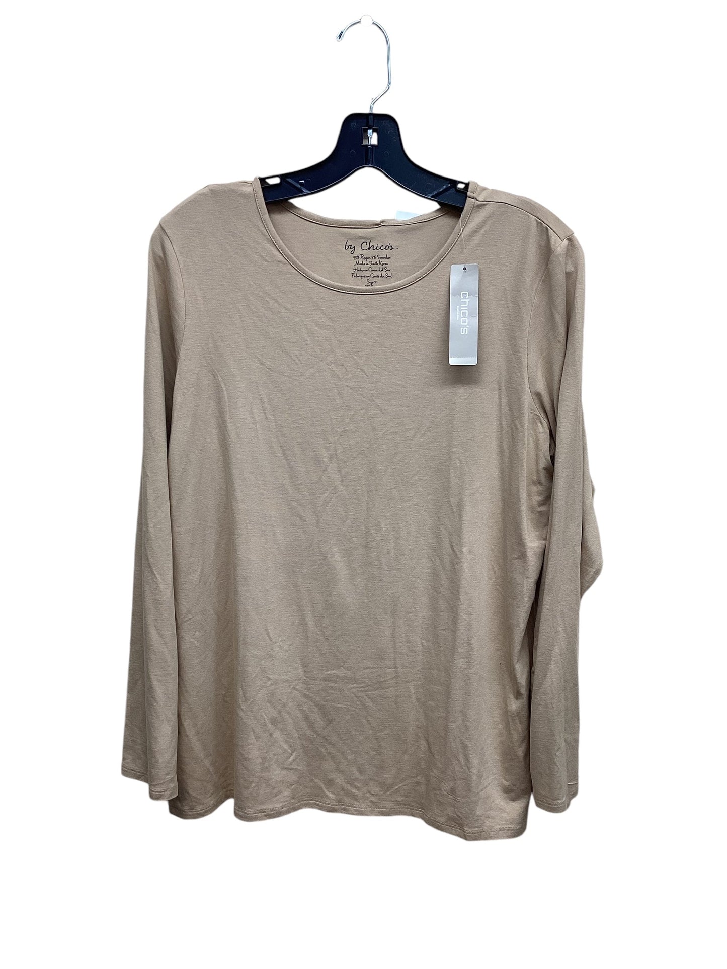 Top Long Sleeve By Chicos In Tan, Size: M