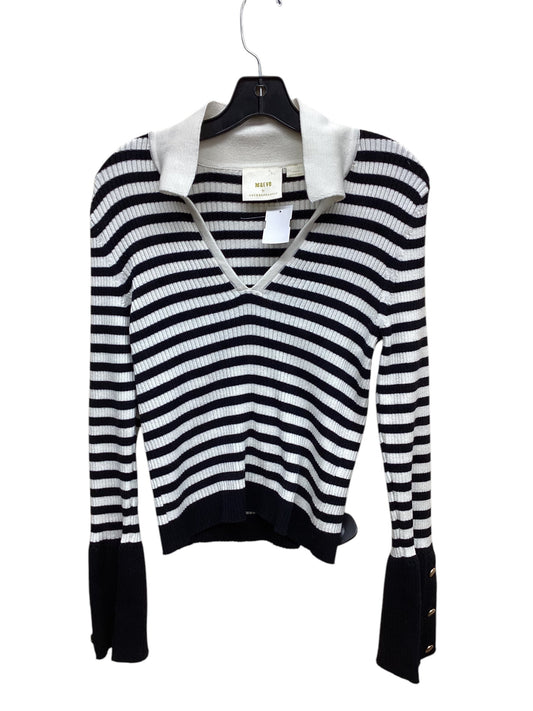 Top Long Sleeve By Maeve In Striped Pattern, Size: M