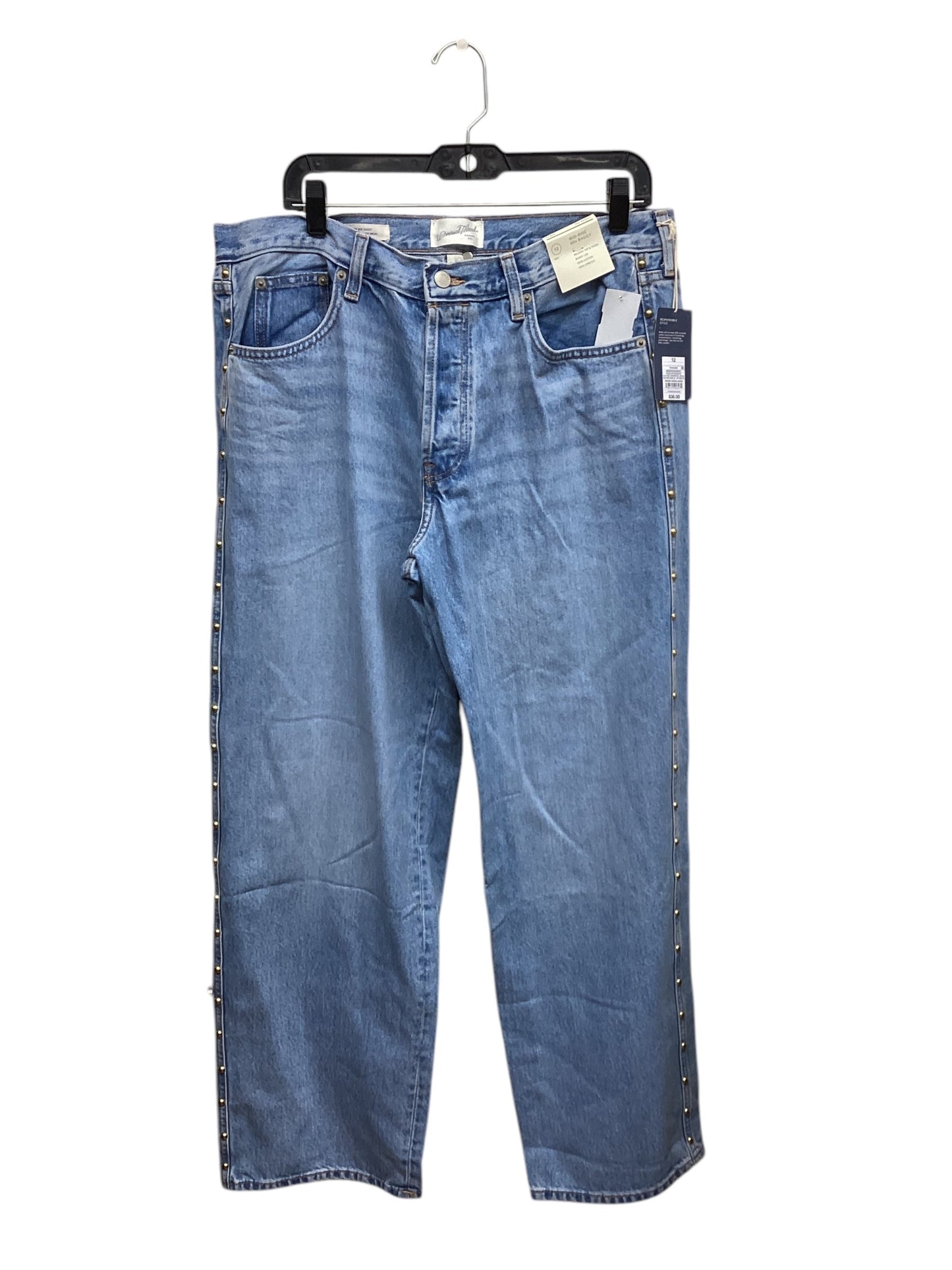 Jeans Straight By Universal Thread In Blue Denim, Size: 12