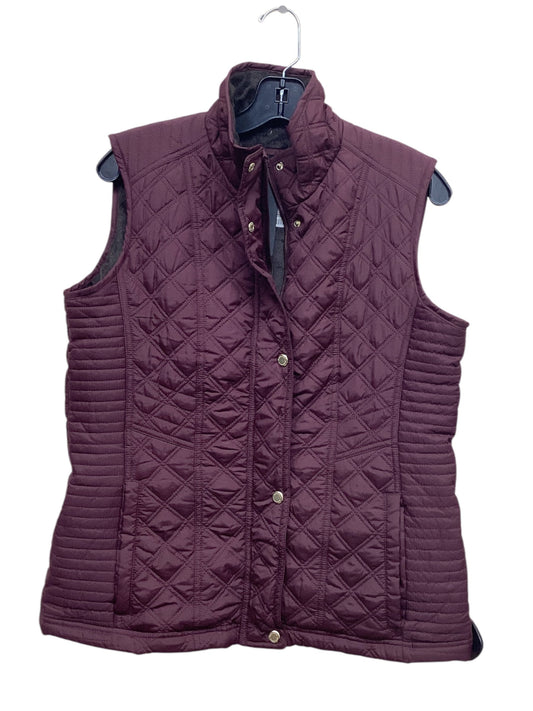 Vest Puffer & Quilted By Weatherproof In Maroon, Size: M