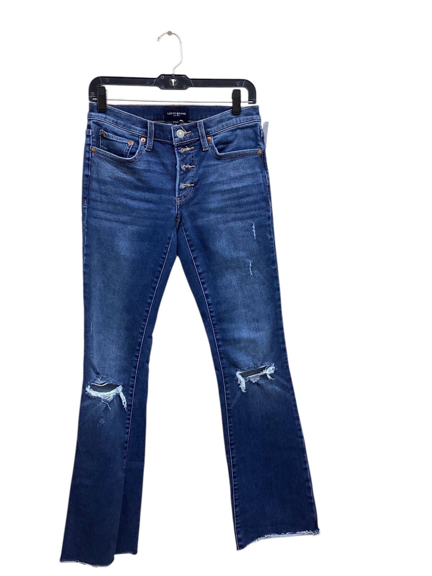 Jeans Straight By Lucky Brand In Blue Denim, Size: 2