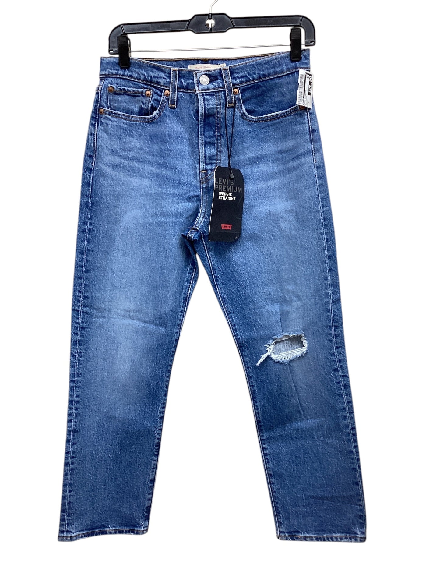 Jeans Straight By Levis In Blue Denim, Size: 4