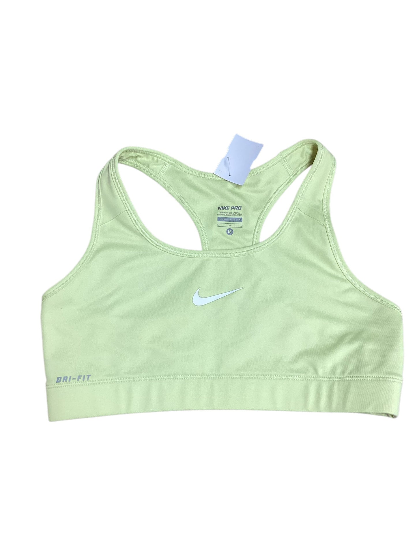 Athletic Bra By Nike In Yellow, Size: M