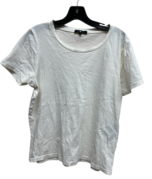 Top Short Sleeve By 7 For All Mankind In White, Size: M