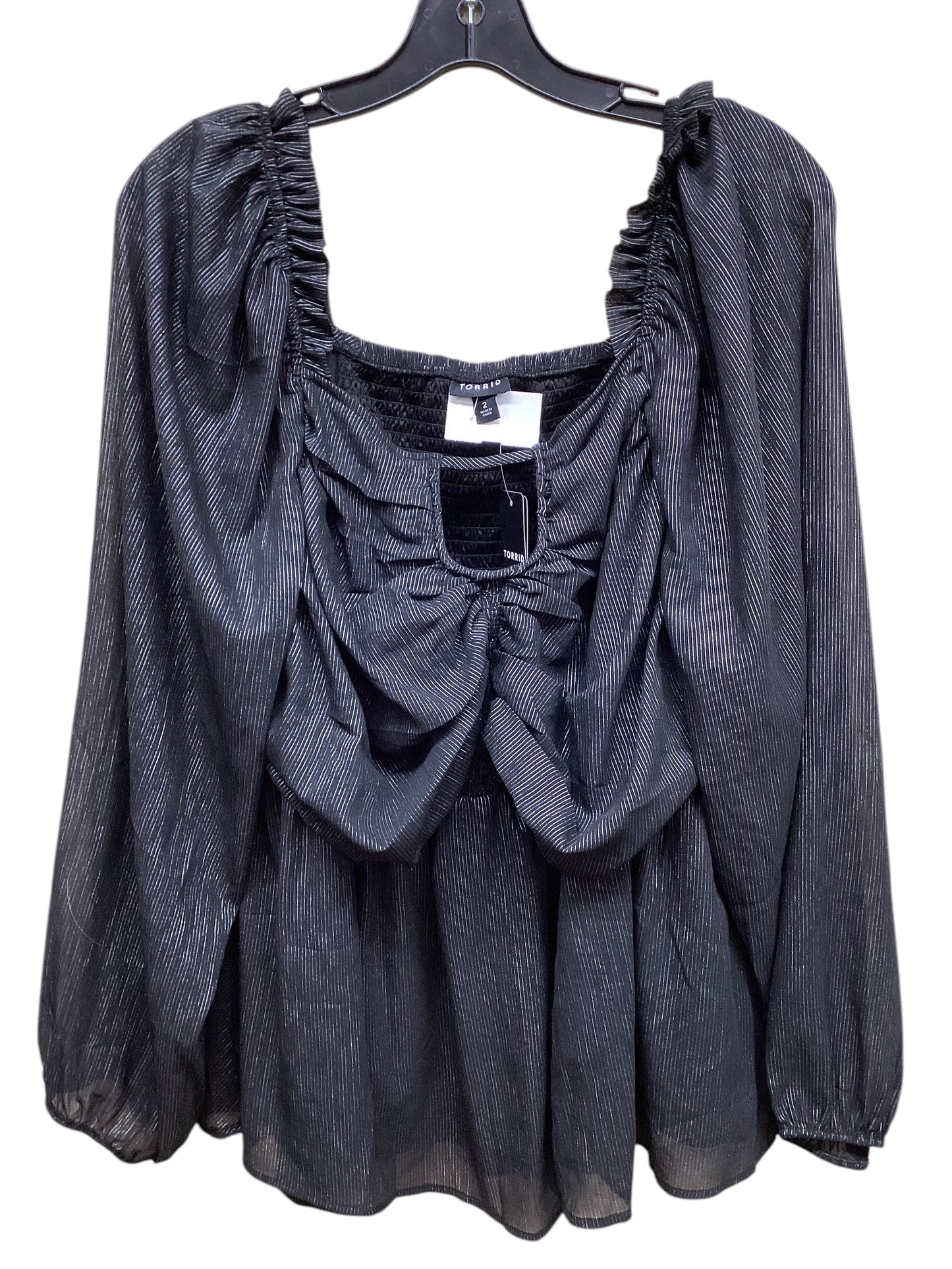 Top Long Sleeve By Torrid In Black, Size: 2x