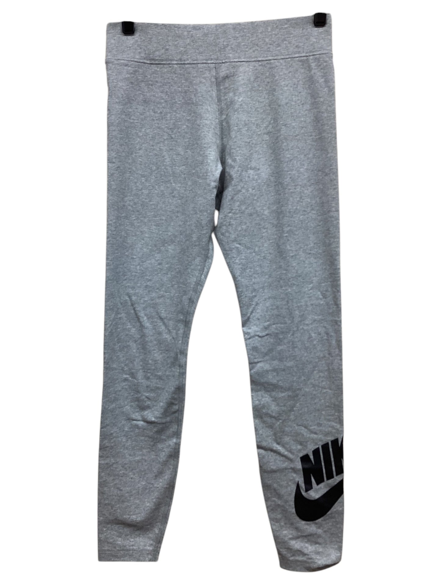 Athletic Leggings By Nike In Grey, Size: M