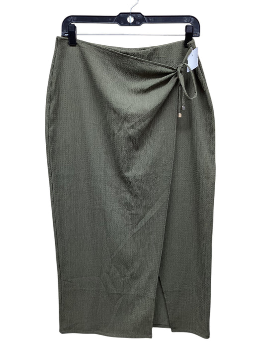 Skirt Midi By H&m In Green, Size: M