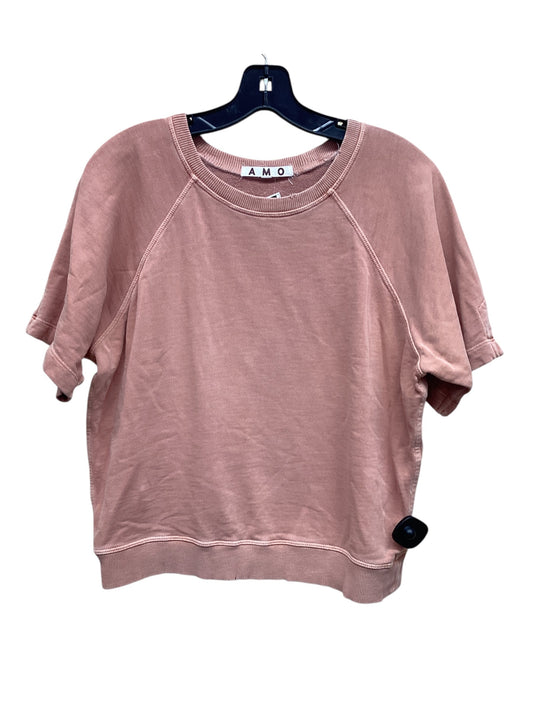 Top Short Sleeve By Amo In Pink, Size: M