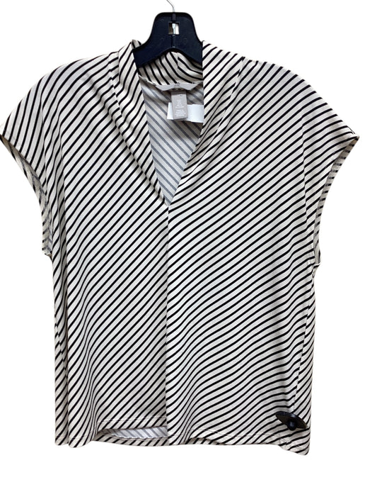 Top Short Sleeve By H&m In Striped Pattern, Size: S